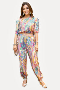 Lime African Print Jogger Set