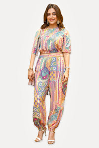 Lime African Print Jogger Set