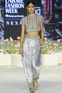 Qirat Grey Embroidered Choli & Pant