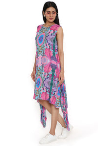 Pink Enchanted Print Side Tale Tunic