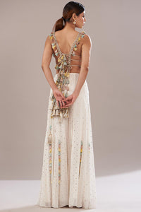 Off White Embroidered Choli With Sharara