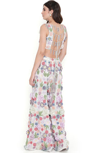 Off White Embroiderd Choli And Sharara