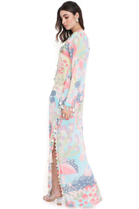 Euphoria Print Embroidered Beyza Kaftan