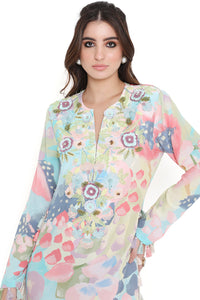 Euphoria Print Embroidered Beyza Kaftan