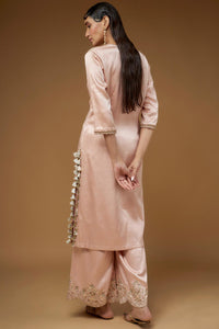 Rose Pink Kurta & Pant With Dupatta