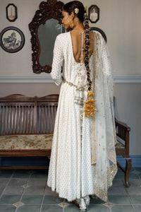 Nusrat Off White Anarkali Set