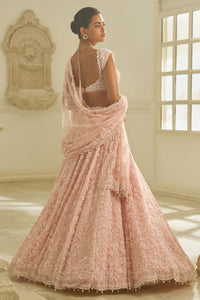 Powder Pink Floral Lehenga Set