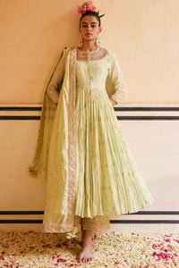 Mint Anarkali With Dupatta & Churidar
