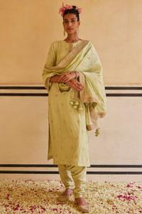 Mint Kurta With Pants & Dupatta