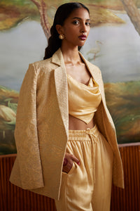 Buttercup Cowl Top With Jacket & Pants