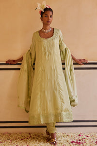 Mint Kurta With Pants & Dupatta