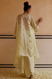 Mint Drape Skirt Paired With cowl Top & Cape