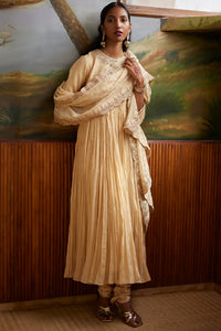 Buttercup Anarkali With Churidar & Dupatta