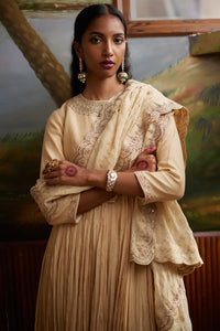 Buttercup Anarkali With Churidar & Dupatta