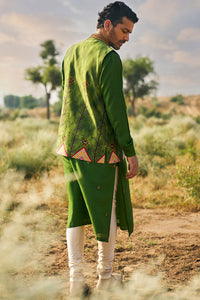 Kacha Aam Kurta Bundi Jacket and Churidar