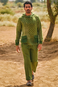 Kacha Aam Bandhani Hoodie With Pants