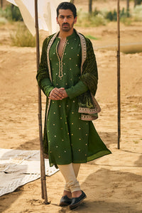 Kacha Aam Kurta Paired With Dushala & Churidar
