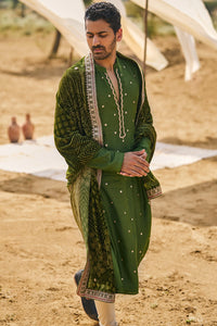 Kacha Aam Kurta Paired With Dushala & Churidar