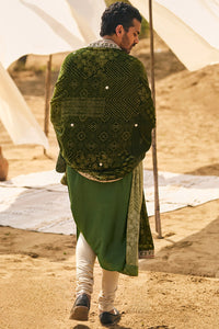 Kacha Aam Kurta Paired With Dushala & Churidar