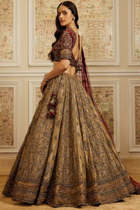 Haneen Gold Lehenga Set