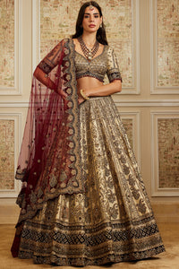 Mahran Gold Lehenga Set