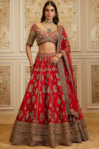 Naima Red Lehenga Set
