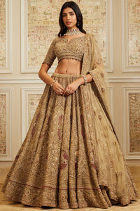 Nazeera Gold Lehenga Set