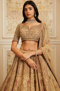 Nazeera Gold Lehenga Set