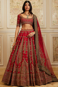 Safira Red Lehenga Set