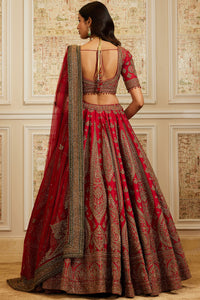 Safira Red Lehenga Set