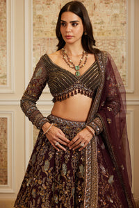 Shahira Plum Lehenga Set