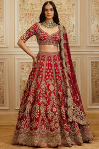 Zinah Red Lehenga Set