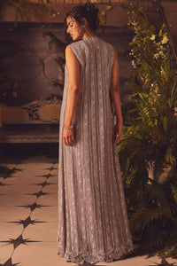 Silken Draped Skirt Set