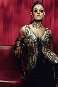 Ziya Waistcoat With Drape Saree