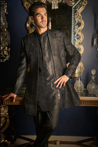 Black Open Jacket Set