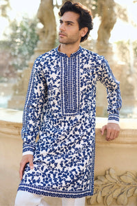 Blue Thread Work Kurta Set