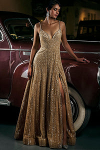 Caramel Sequin Gown