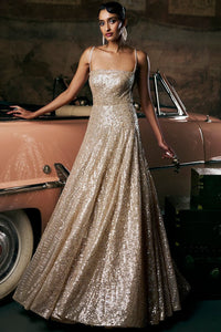 Champagne Sequin Gown