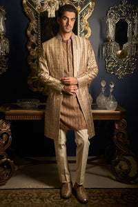 Coffee Mirror Sherwani Set