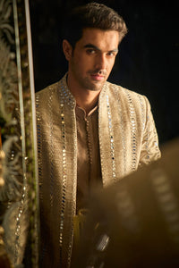 Coffee Mirror Sherwani Set