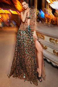 Copper Emerald Skirt Set