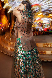 Copper Emerald Skirt Set