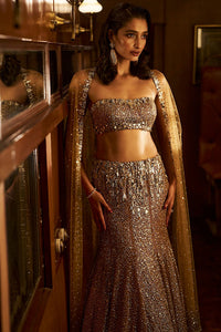 Crystal Gold Skirt Set