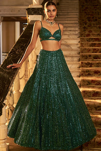 Emerald Green Lehenga Set