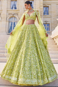 Sage Green Sequin Lehenga Set