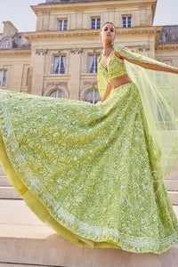 Sage Green Sequin Lehenga Set