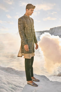 Gun Metal Sherwani Set