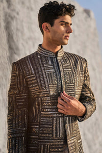 Gun Metal Sherwani Set
