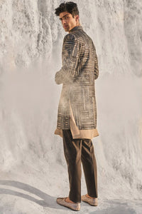 Gun Metal Sherwani Set