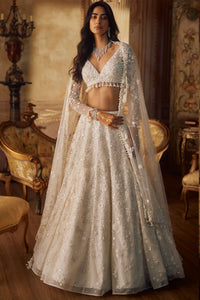 Ivory Floral Lehenga Set